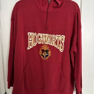 Warner Bros. Harry Potter Burgundy Hogwarts Zip-Up Pullover